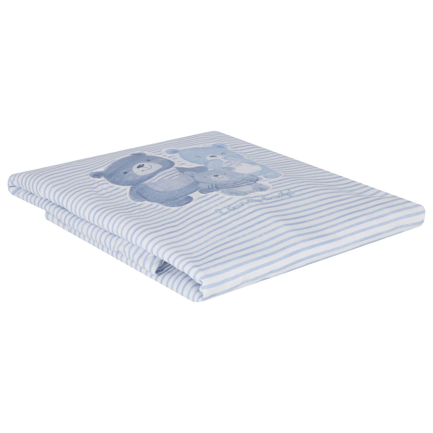 بطانية مخططة باللونين الأبيض والأزرق للأولاد  , 1, hi-res