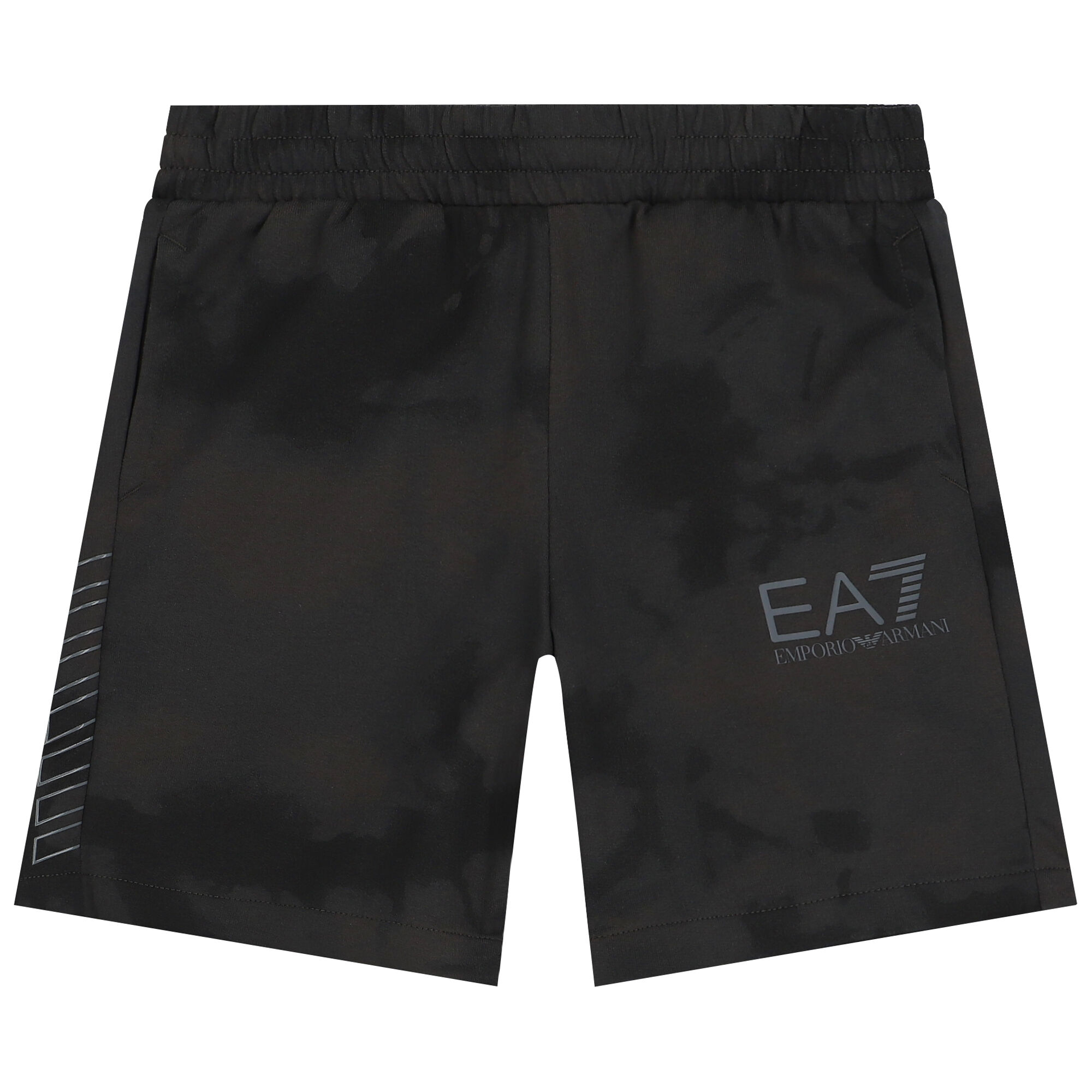 EA7 Emporio Armani Boys Black Logo Shorts Junior Couture UAE