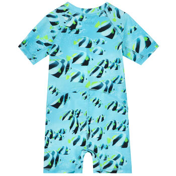 Younger Boys Blue Fish Protective Suit