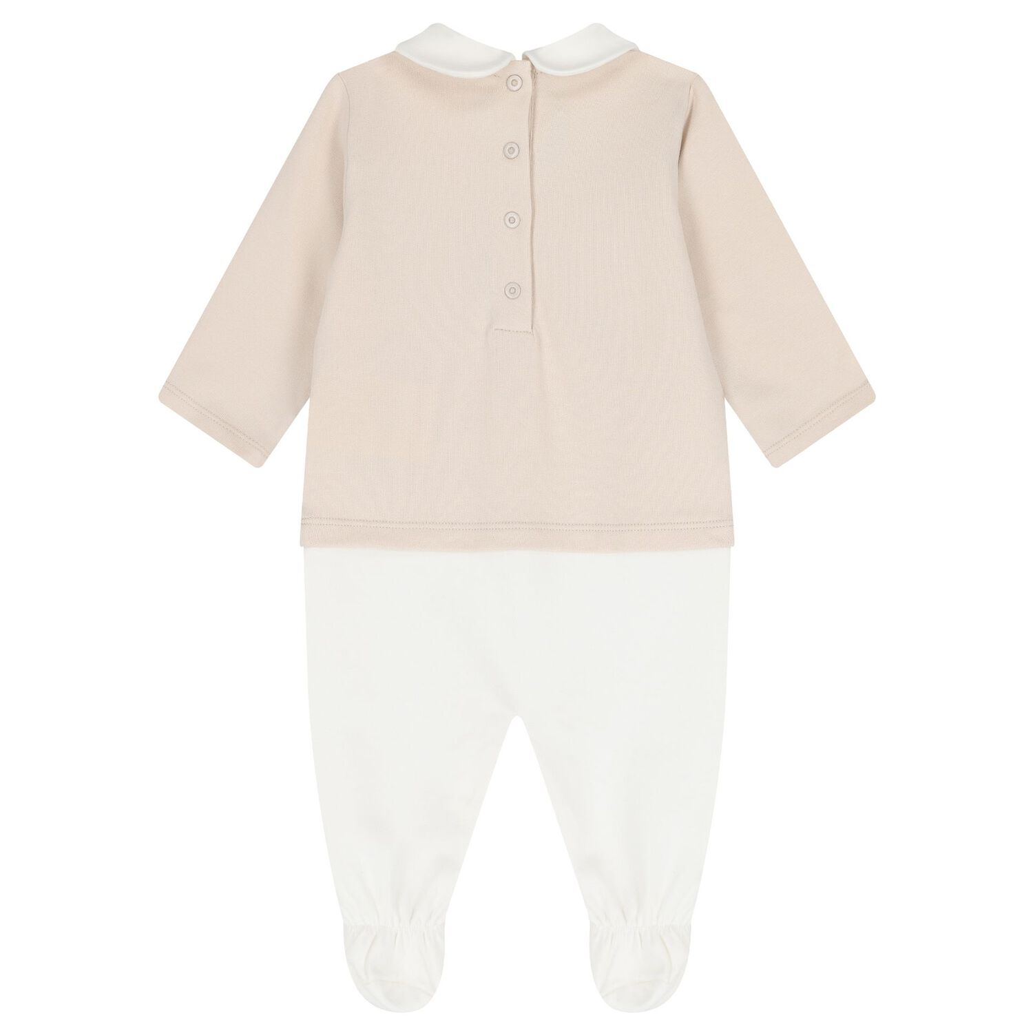 Beige & White Logo Babygrow Gift Set, 1, hi-res image number null