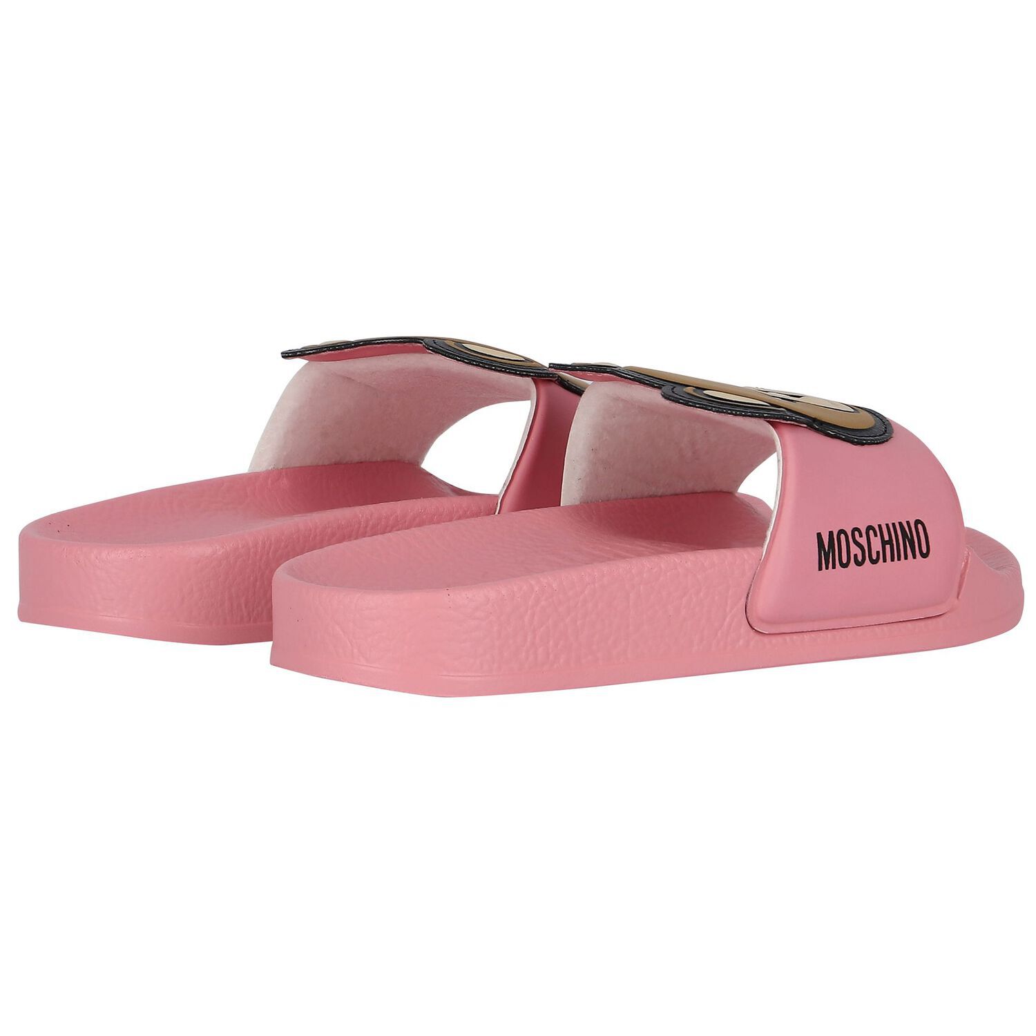 شباشب للبنات بشعار دب باللون وردي, 2, hi-res