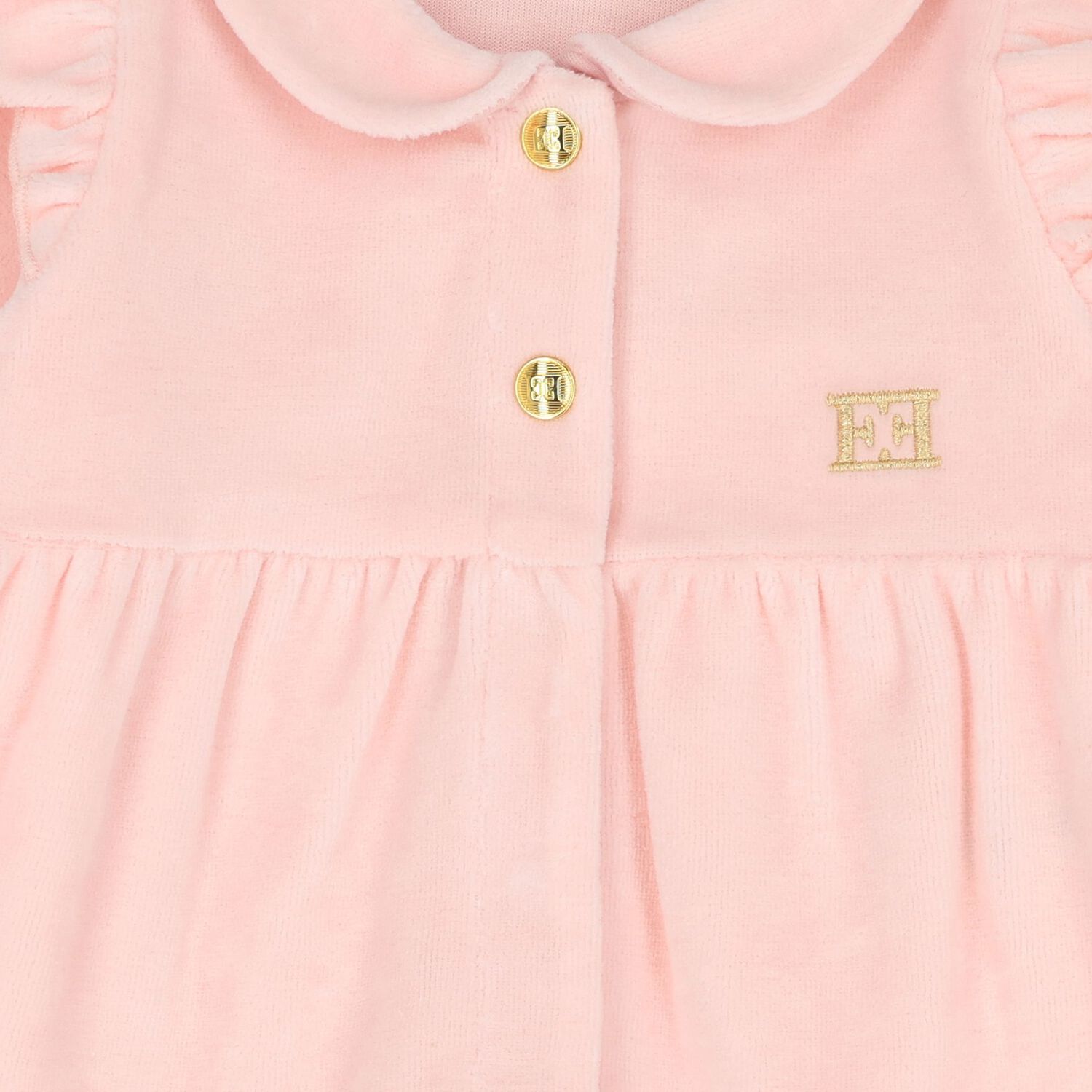 Baby Girls Pink Logo Babygrow, 1, hi-res