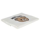 White Teddy Bear Logo Baby Blanket, 1, hi-res