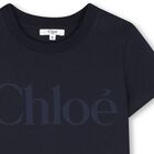 Girls Mini Me Navy Blue Logo T-Shirt, 1, hi-res