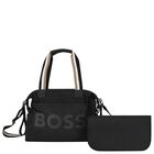 Black Logo Baby Changing Bag, 1, hi-res