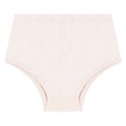 طقم فستان بولو بالشعار باللون الوردي للبنات  , 1, hi-res