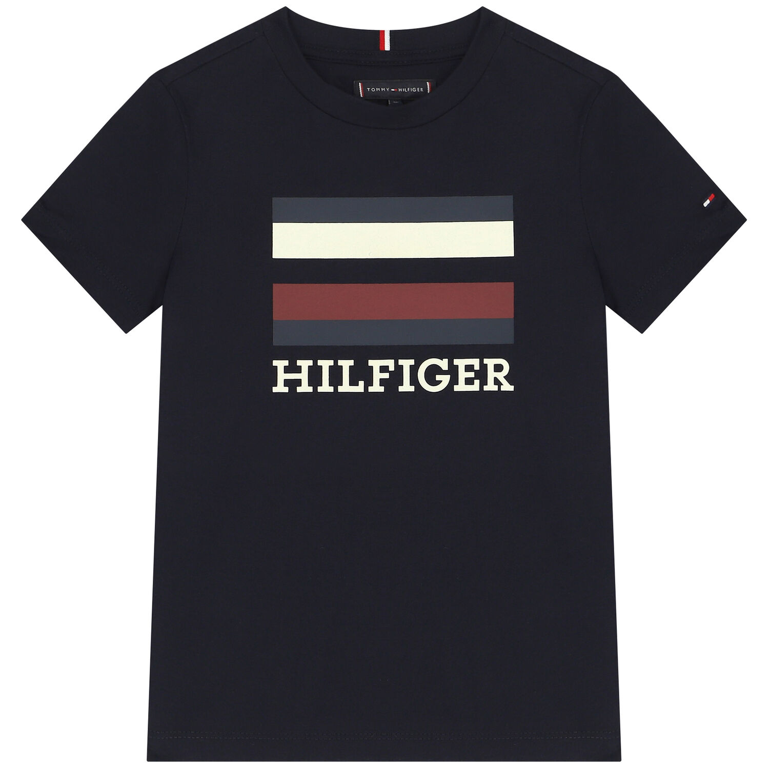 تيشيرت أولاد بالشعار باللون الكحلى, 3, hi-res