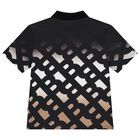 تيشيرت أولاد بولو بالشعار باللون الأبيض و الأسود و البيج, 1, hi-res