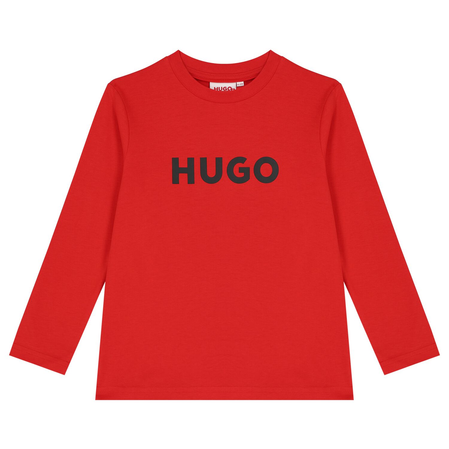 Boys Red Logo Long Sleeve Top, 2, hi-res image number null