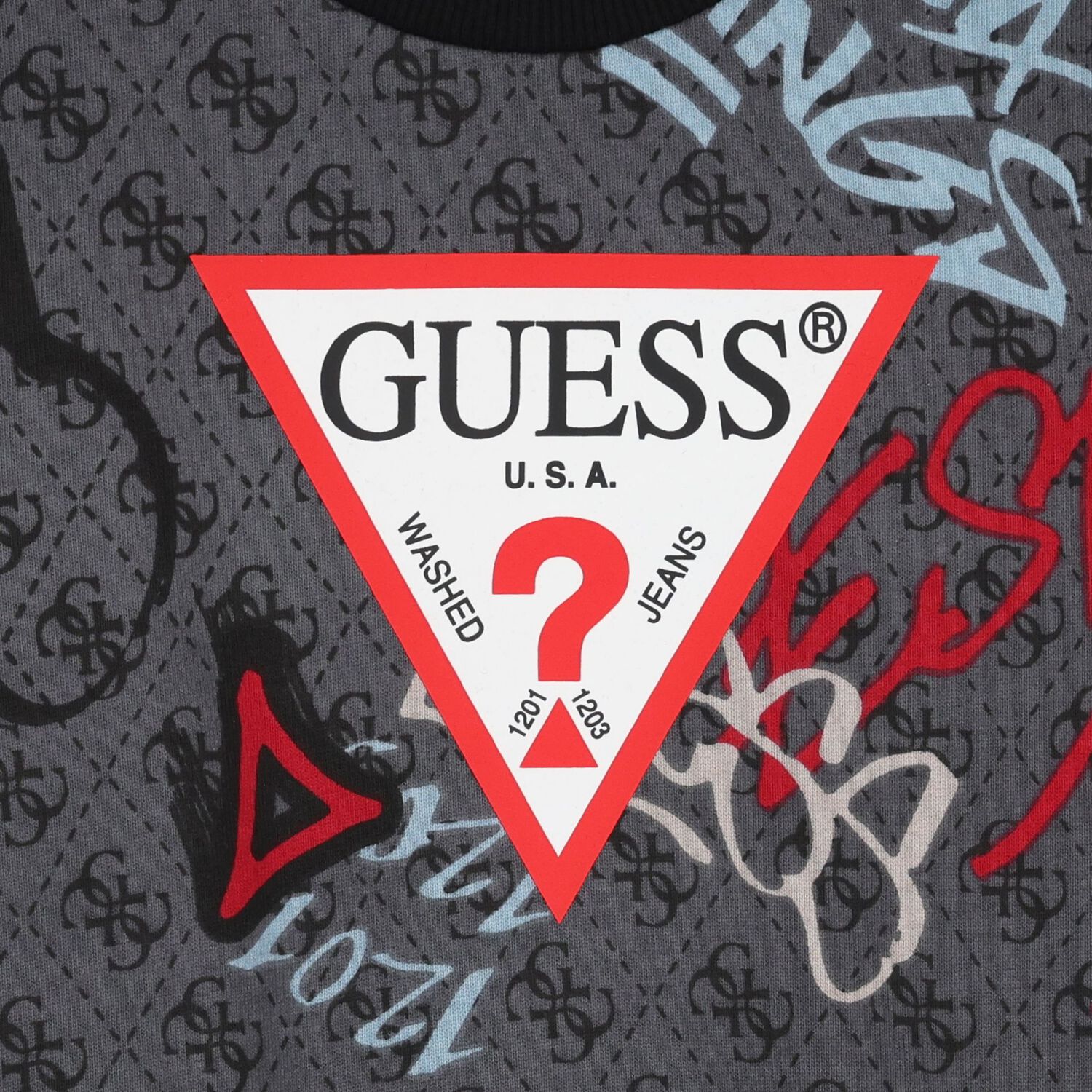 سويت شيرت بالشعار باللون الرمادي للأولاد, 1, hi-res