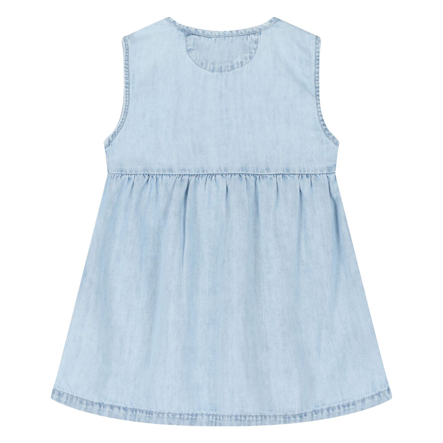 Younger Girls Blue Logo Dress, 1, hi-res