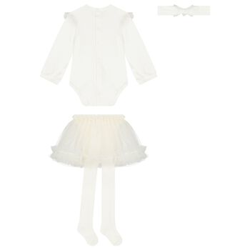 Baby Girls Ivory Tulle Skirt Set