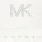 طقم بنات هدايا أفرول بالشعار باللون العاجي والفضي, 1, hi-res