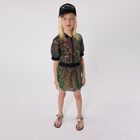 Girls Black Sequin Embellished Dress, 1, hi-res