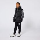 Black Logo Puffer Jacket, 1, hi-res