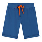 Boys Orange & Blue Graphic Shorts Set, 1, hi-res