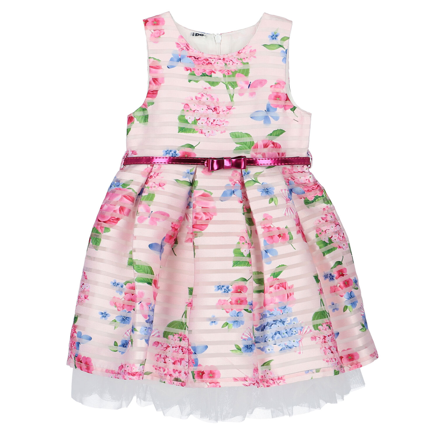 Girls Pink Floral Dress, 1, hi-res