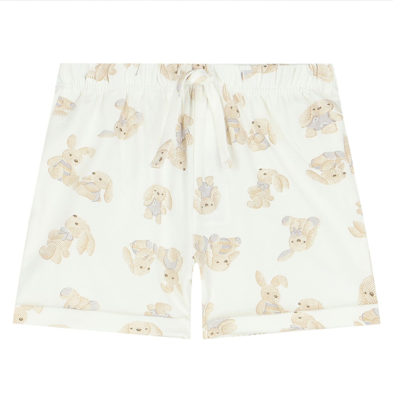طقم أولاد شورت باللونين الأبيض والبيج (قطعتان), 2, hi-res