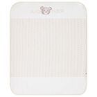 بطانية بشعار تيدي باللون الأبيض والبيج, 1, hi-res