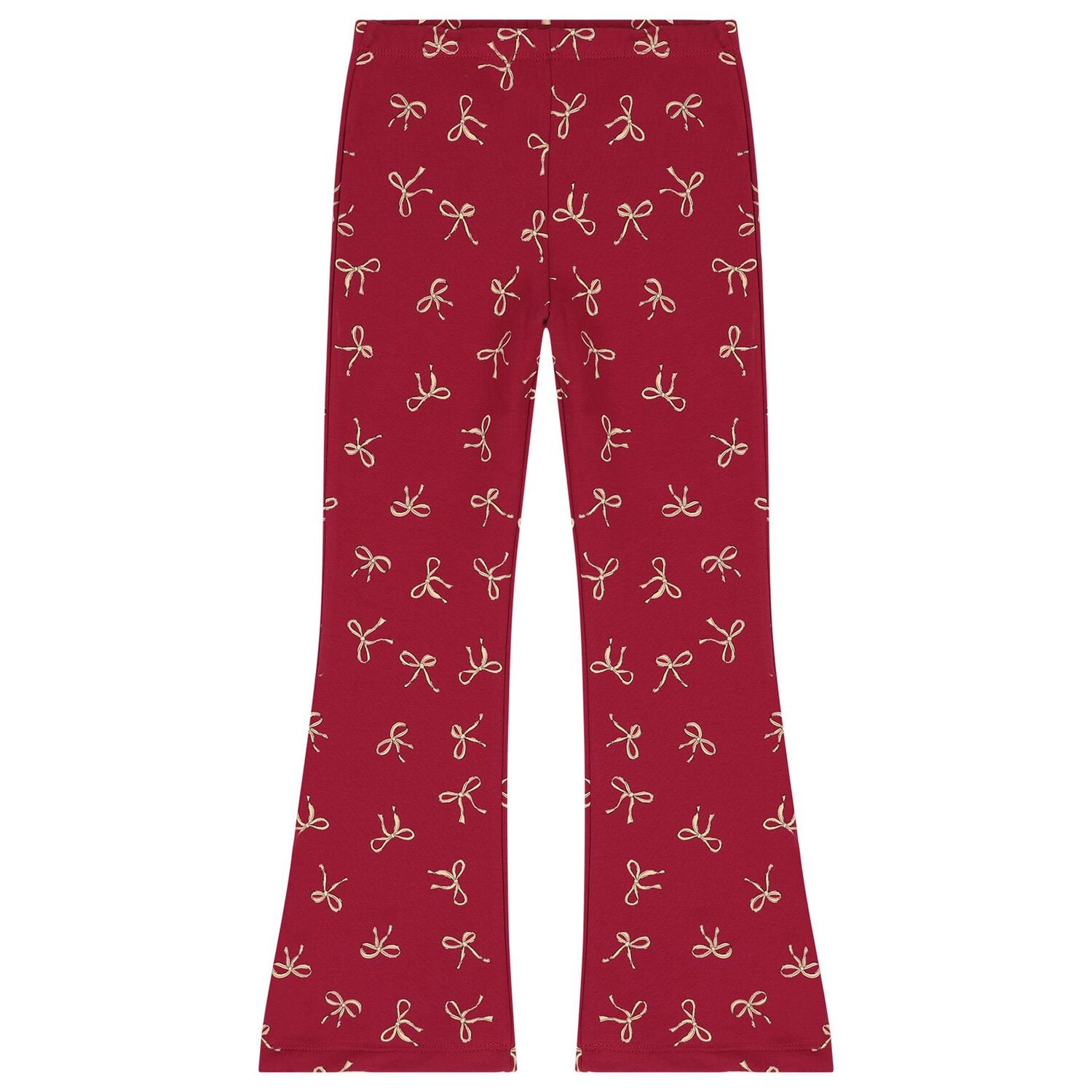 Girls Beige & Burgundy Leggings Set, 1, hi-res