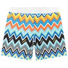Younger Boys Multi-Coloured Logo Zig Zag Shorts, 1, hi-res