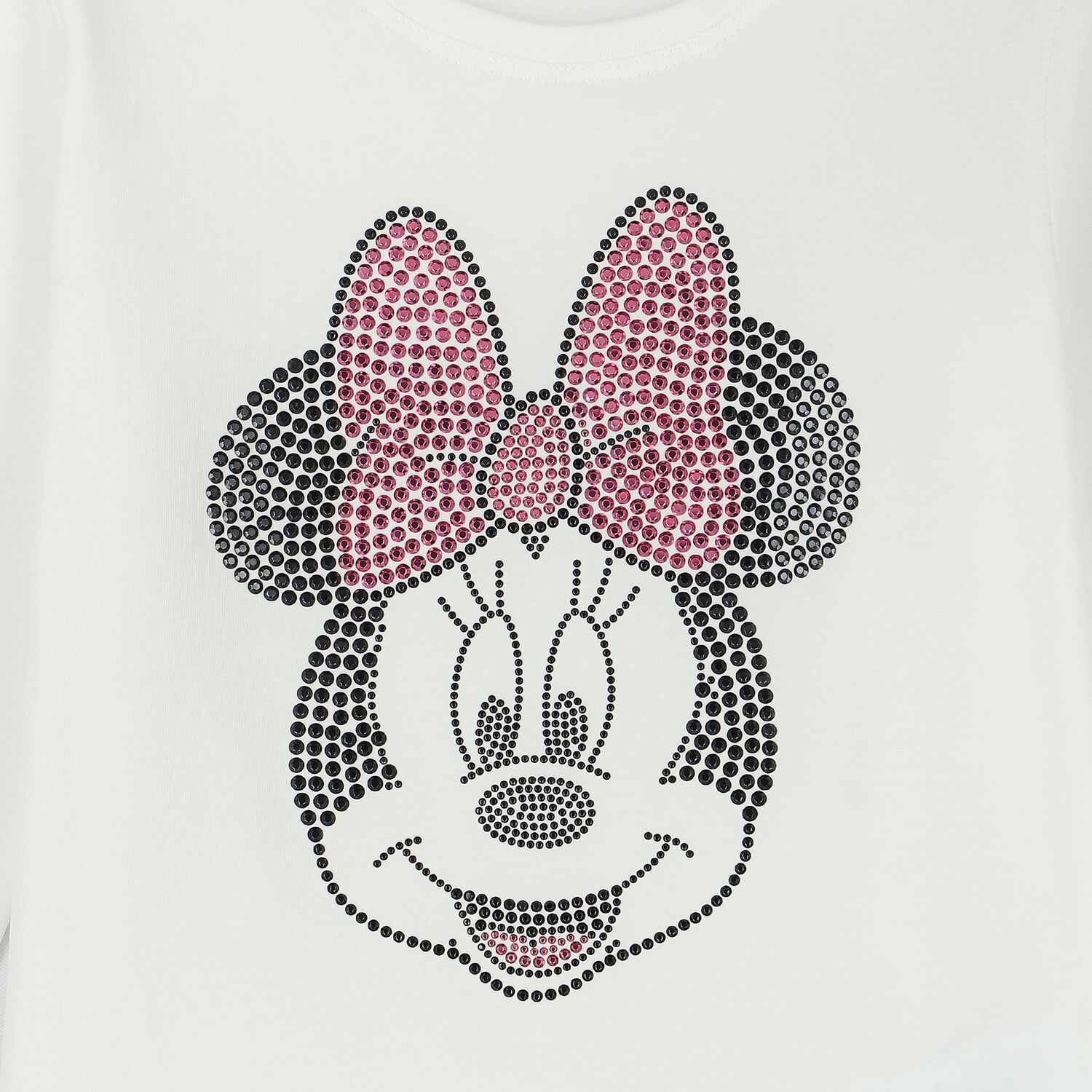 Girls Ivory Minnie Mouse Long Sleeve Top, 1, hi-res image number null