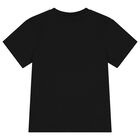 Boys Black Logo T-Shirt, 1, hi-res
