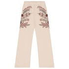 Girls Beige Floral Trousers, 1, hi-res