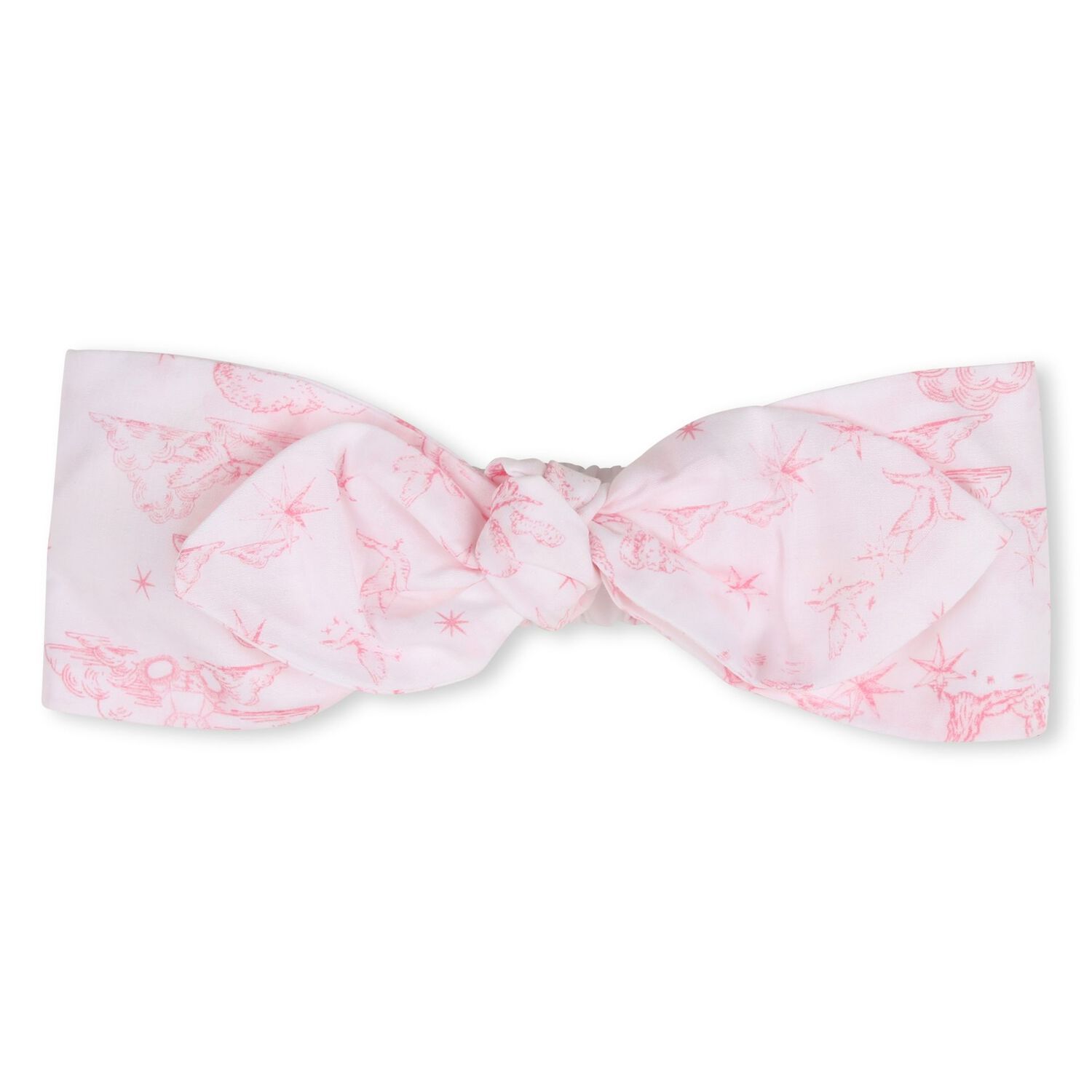 Baby Girls White & Pink Toile de Jouy Romper Set, 1, hi-res