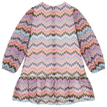 Girls Multi-Coloured Zigzag Dress
