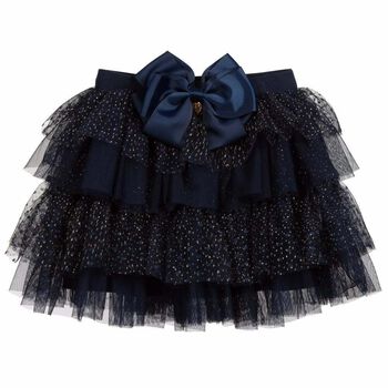 Girls Navy Blue Tulle Skirt