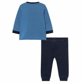 Younger Boys Blue & Grey Trouser Set