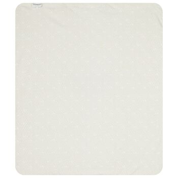 بطانية أطفال بشعار باللونين العاجي والبيج