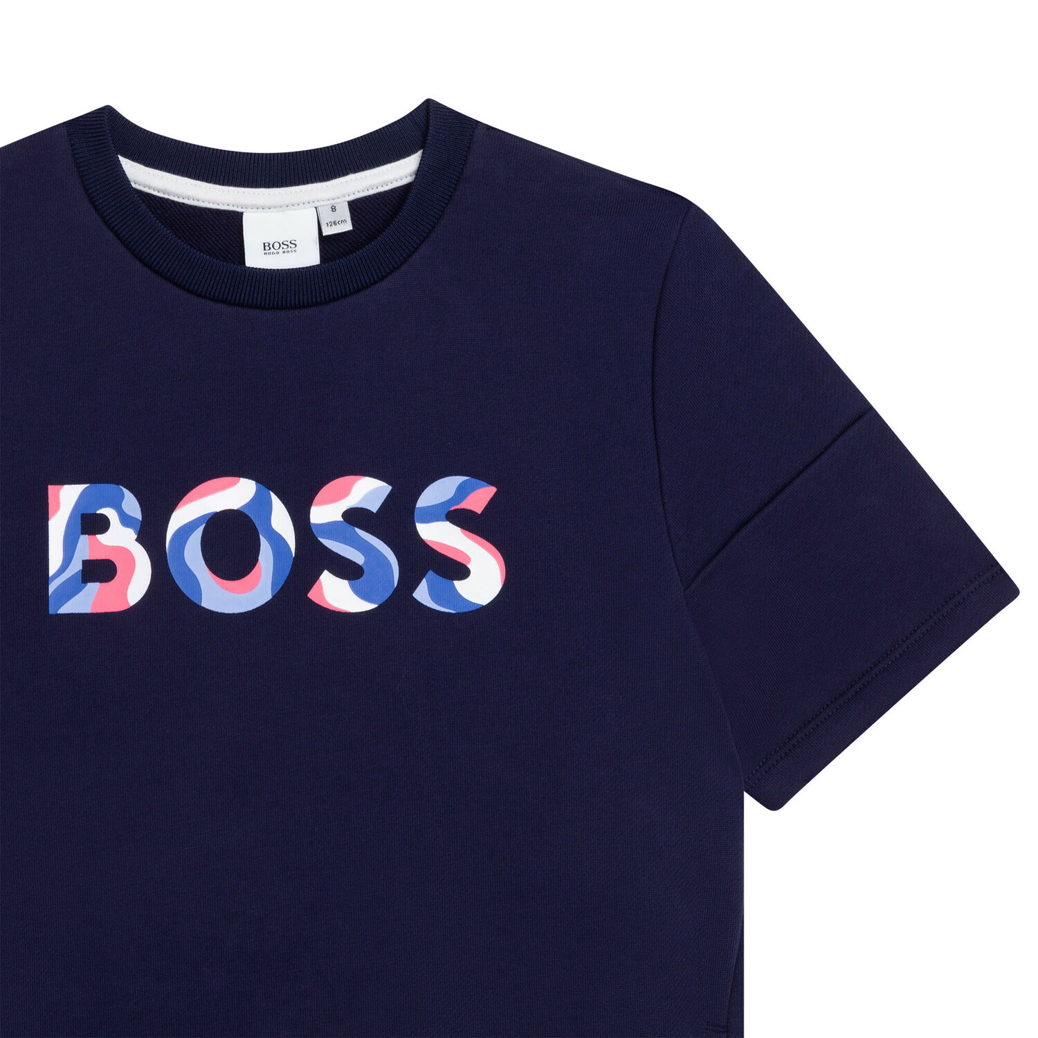 فستان بالشعار باللون الكحلي, 1, hi-res image number null