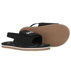 Boys Black Logo Sandals, 1, hi-res