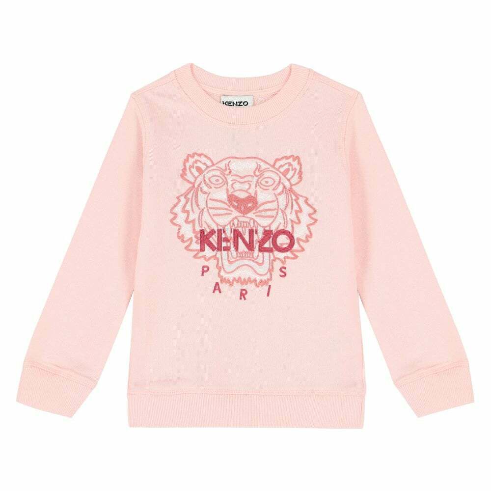 KENZO KIDS Girls Pink Tiger Sweatshirt Junior Couture UAE