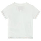 طقم بنطلون أولاد بالشعار باللون الابيض والازرق, 1, hi-res