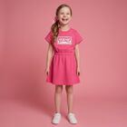 Girls Pink Logo Dress, 1, hi-res