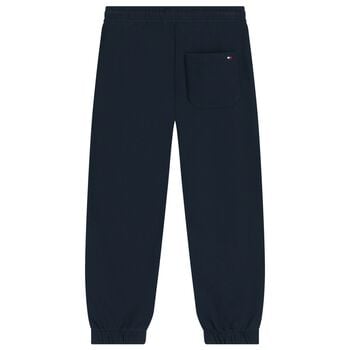Boys Navy Blue Logo Joggers