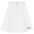 Girls White Logo Skirt, 1, hi-res