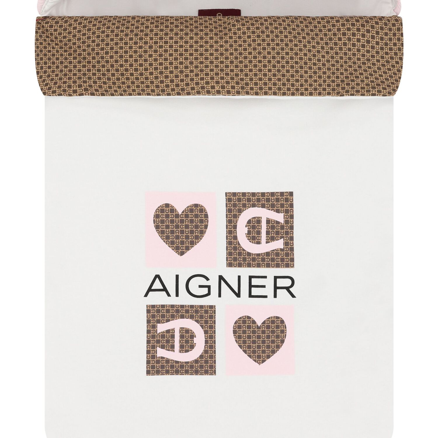 Baby Girls White & Pink Logo Nest, 2, hi-res