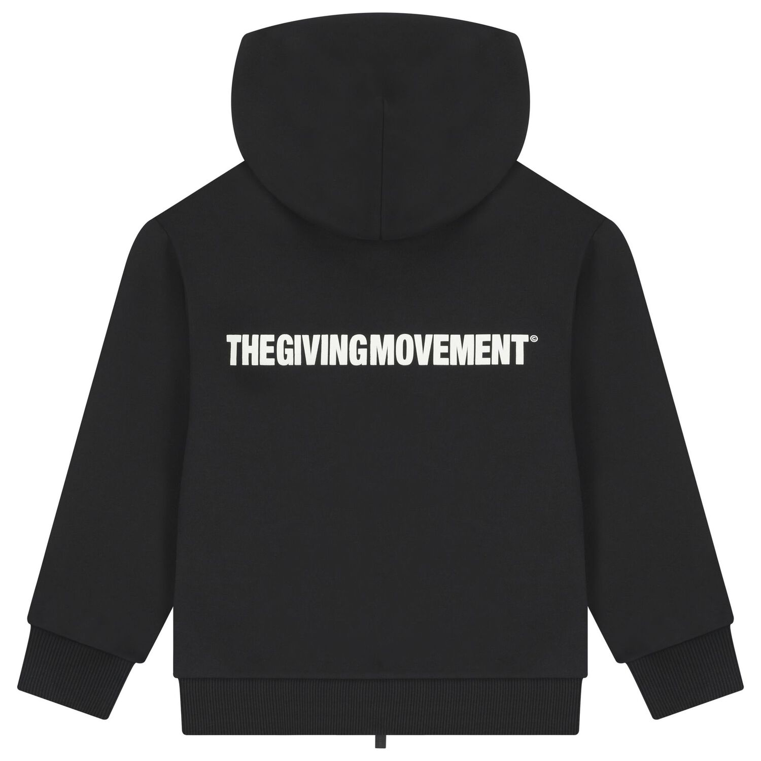 توب هودي اوفر سايز بسحاب بالشعار باللون الأسود, 1, hi-res