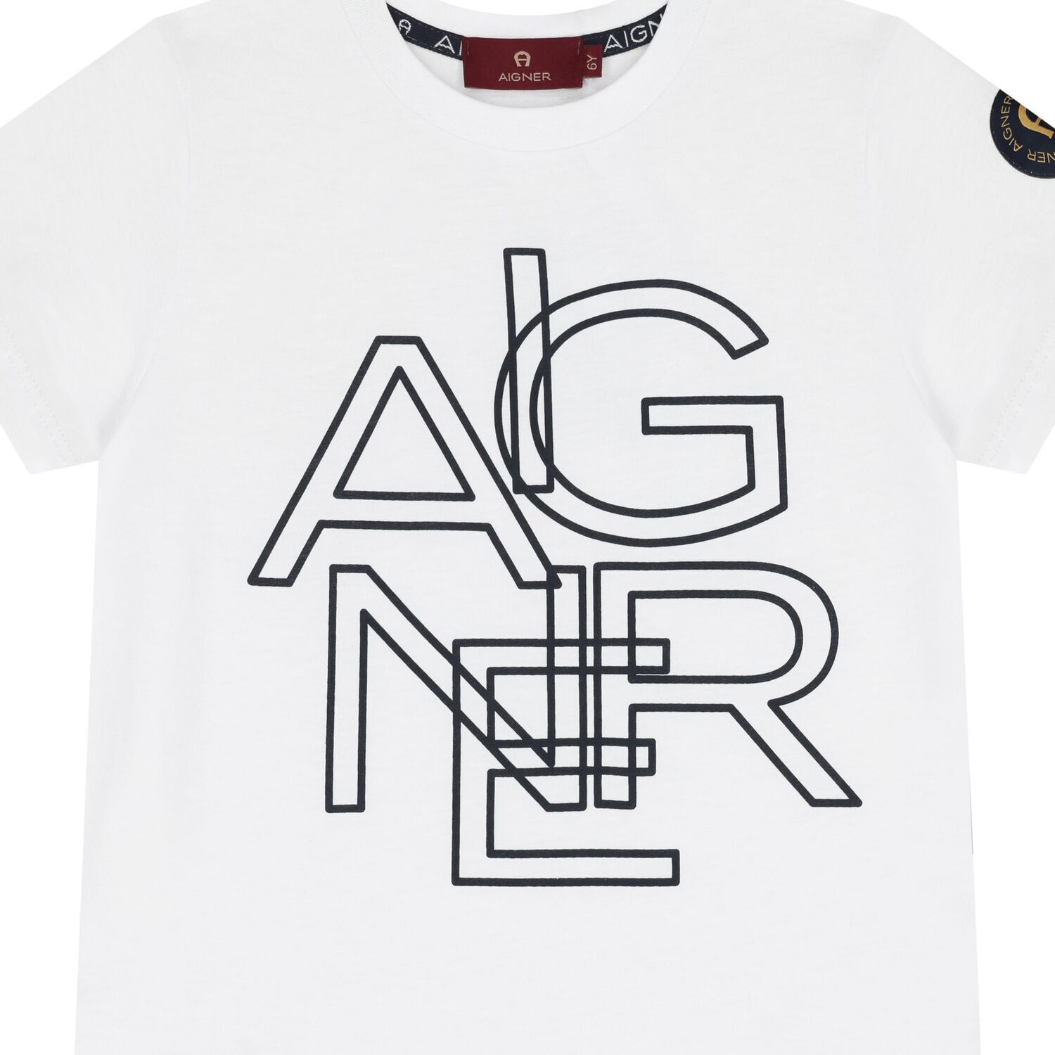 تي شيرت أبيض بشعار للأولاد, 1, hi-res