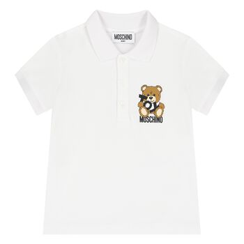 Younger Boys White Polo Shirt