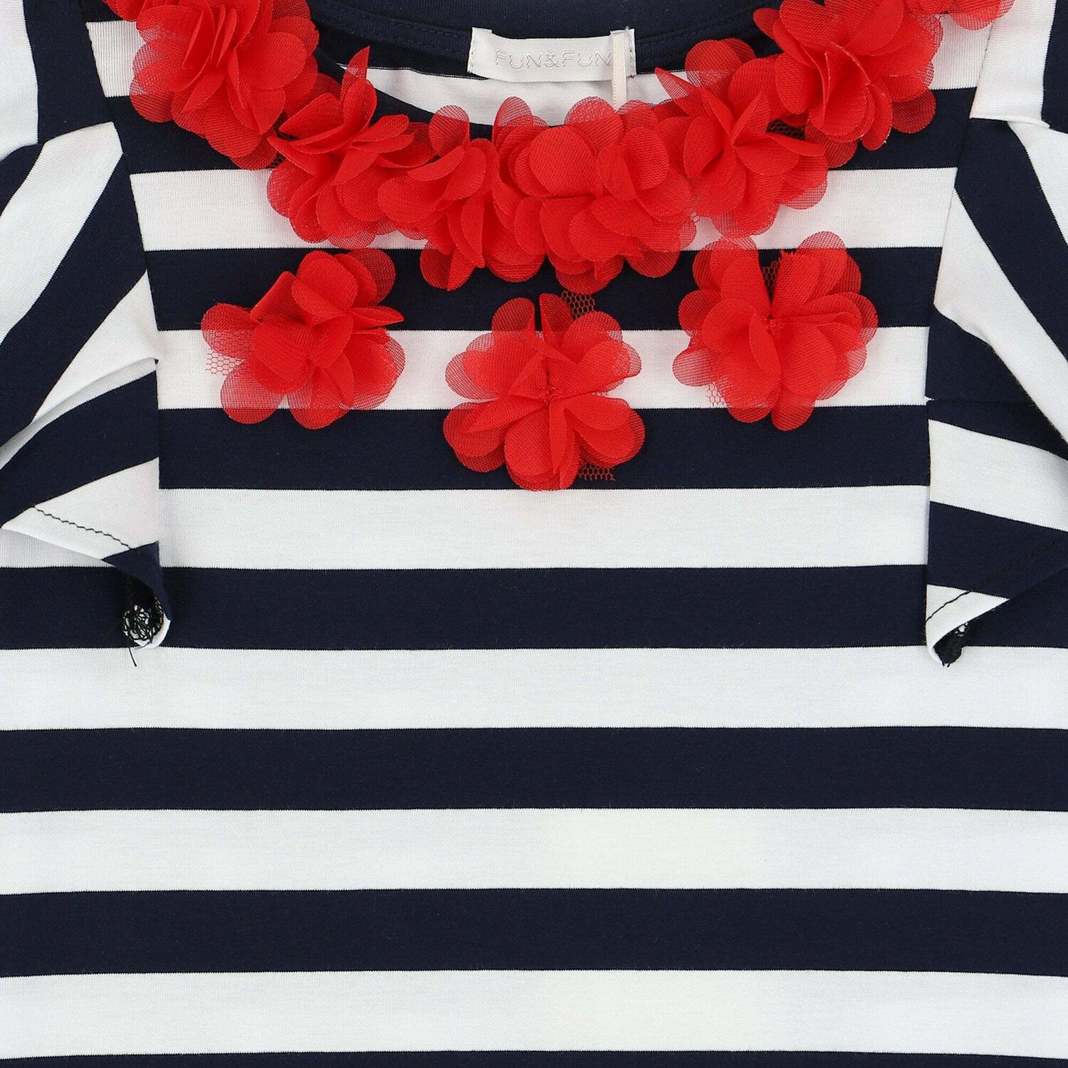 Navy & White Striped Dress, 1, hi-res