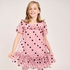 Girls Pink, Gold & Black Stars Tulle Dress, 1, hi-res