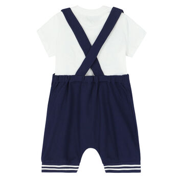 Younger Boys Navy Dungaree Set