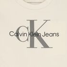 Baby Boys Beige Logo Long Sleeve Top, 4, hi-res