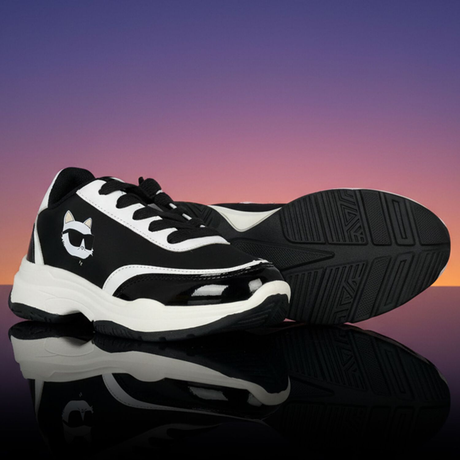 حذاء رياضي بنات  باللون الأسود , 1, hi-res