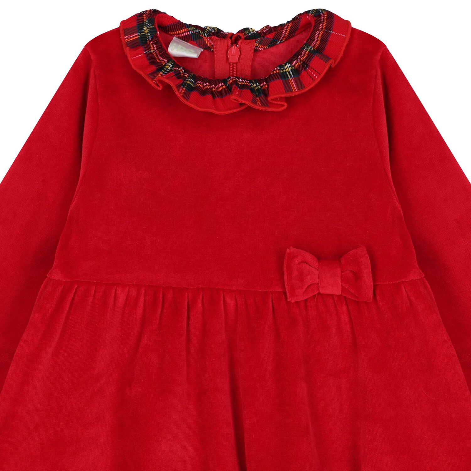 فستان بنات بفيونكه باللون الاحمر , 1, hi-res image number null